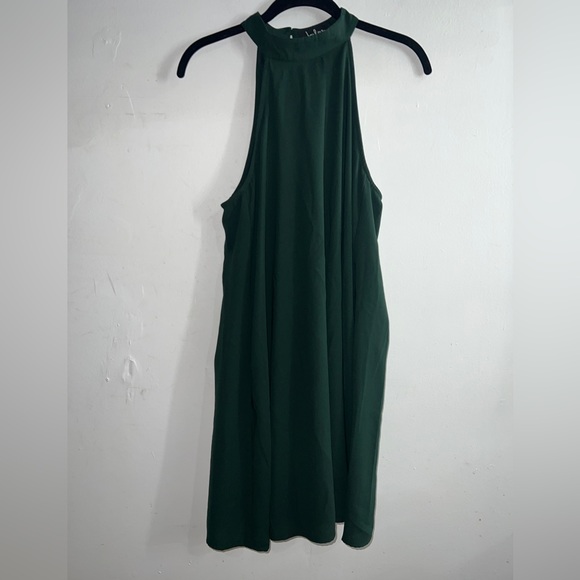 Lulus Love Of Mine Forest Green Halter Swing Dress - Picture 4 of 8